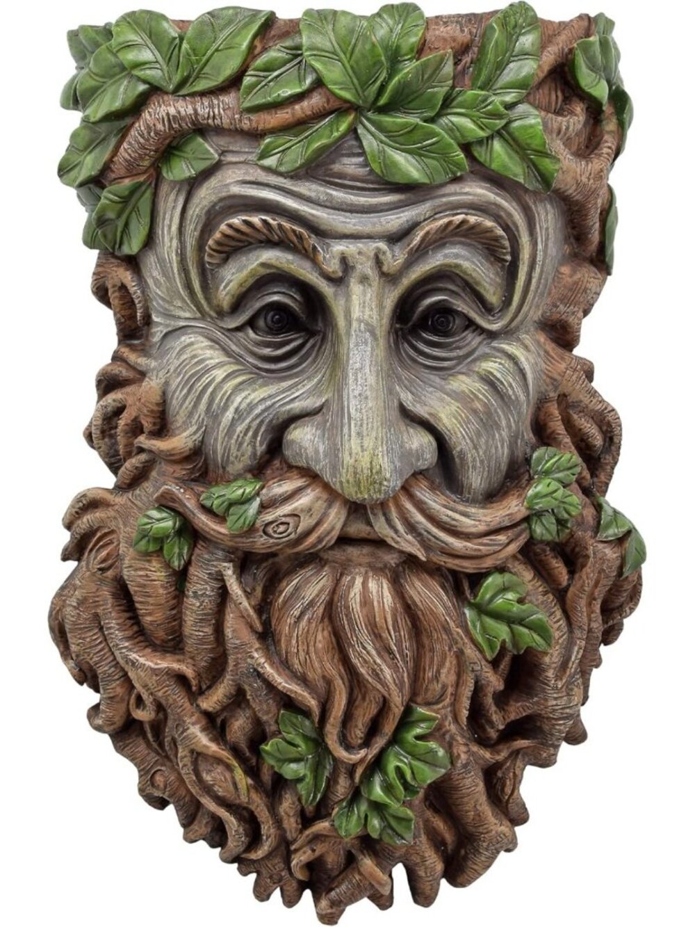Whimsical Tree Face Planter - 8"x11.8" Outdoor Garden Art, Birdfeeder Decor